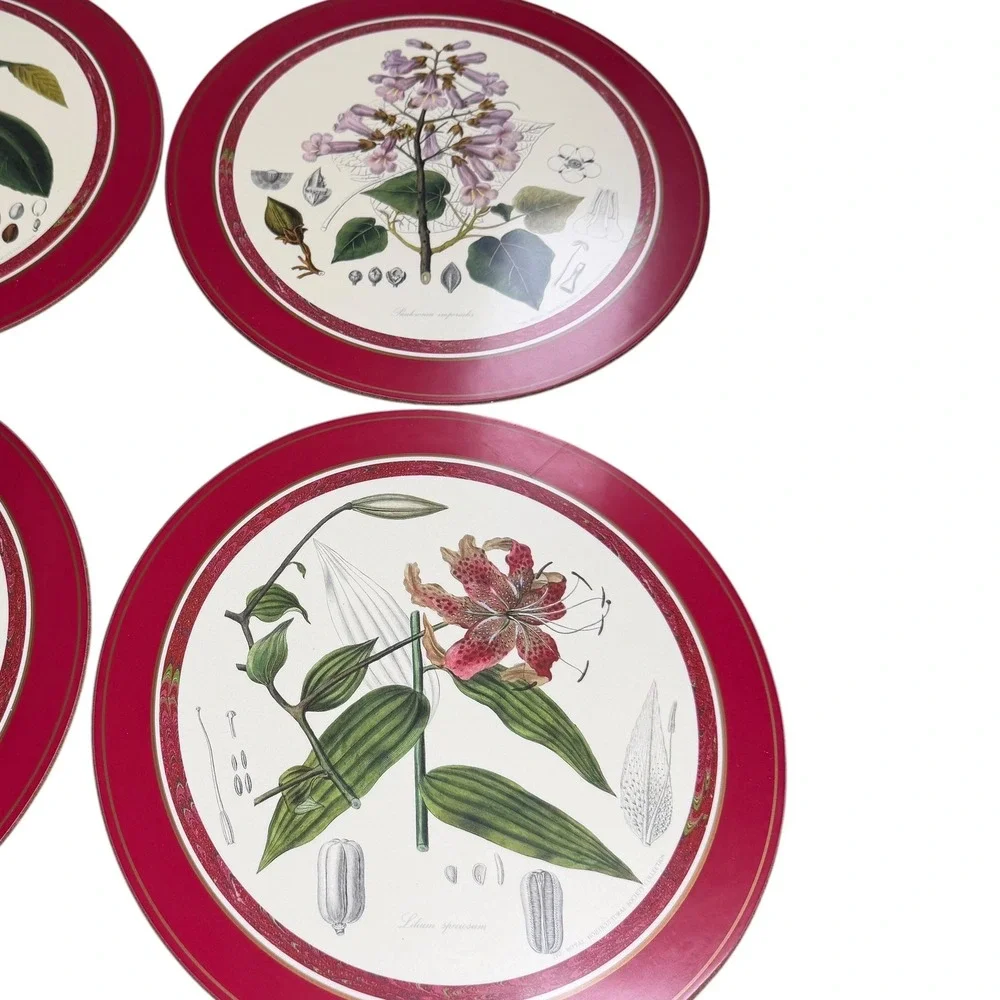 Pimpernel Botanical Placemats Set of 6 Royal Horticultural Society Cork Backed